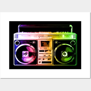 Rainbow Boombox Posters and Art